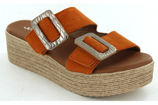 Xapatan sandales nu pieds 2034 cuir orange5788901_1