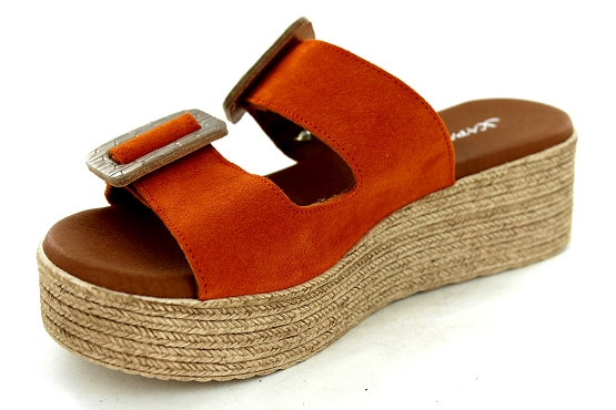 Xapatan sandales nu pieds 2034 cuir orange5788901_2