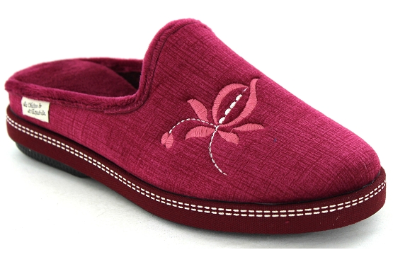 La maison de l espadrille pantoufles 6805.7 tissu bordeaux5802501_1