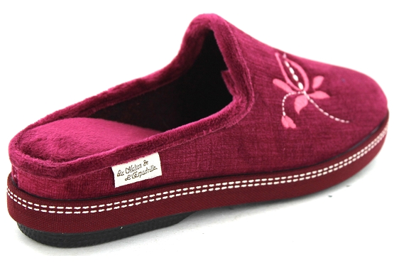 La maison de l espadrille pantoufles 6805.7 tissu bordeaux5802501_2