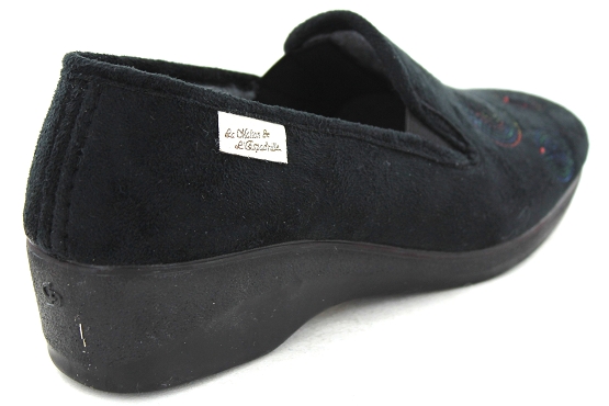 La maison de l espadrille pantoufles 6915.7 tissu noir5802701_2