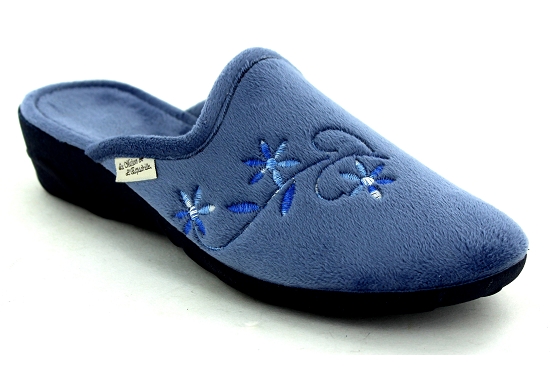 La maison de l espadrille pantoufles 6936.7 tissu bleu5803401_1