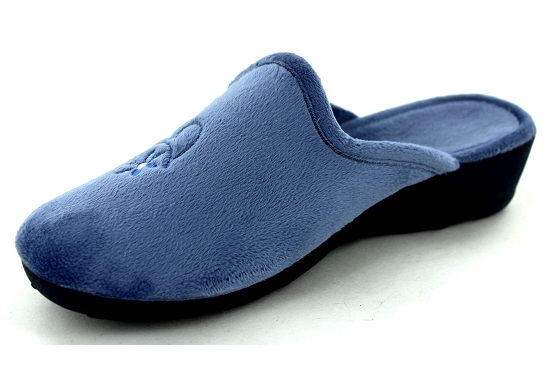 La maison de l espadrille pantoufles 6936.7 tissu bleu5803401_2