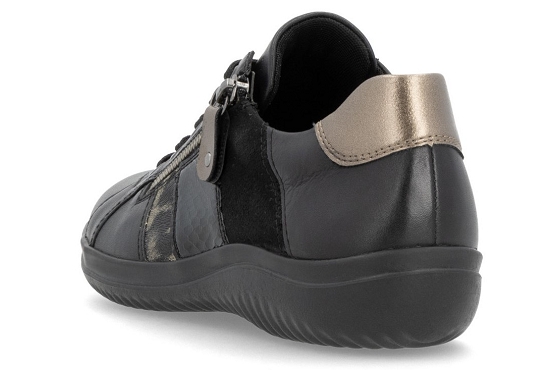 Remonte baskets sneakers d1e00.03 cuir noir5816001_3