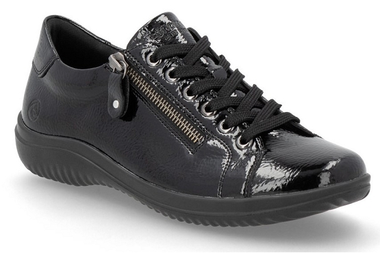 Remonte baskets sneakers d1e03.01 cuir noir5816101_1