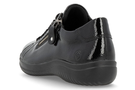 Remonte baskets sneakers d1e03.01 cuir noir5816101_3