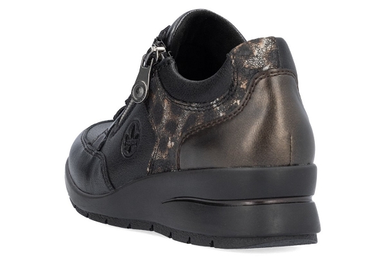 Rieker baskets sneakers l4801.00 cuir noir5819201_3