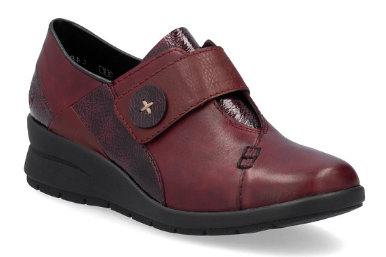 Rieker velcro l4856.35 cuir bordeaux5819401_1