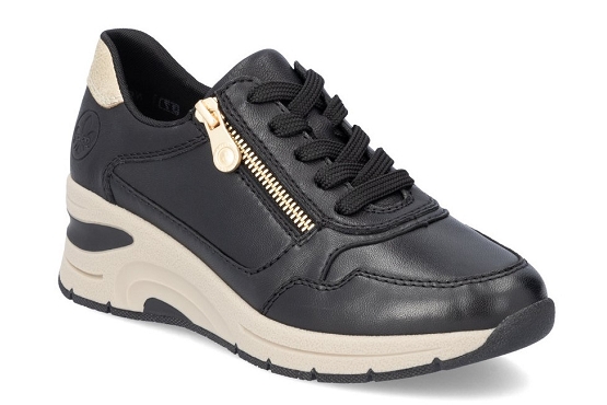 Rieker baskets sneakers n9301.00 cuir noir5820001_1