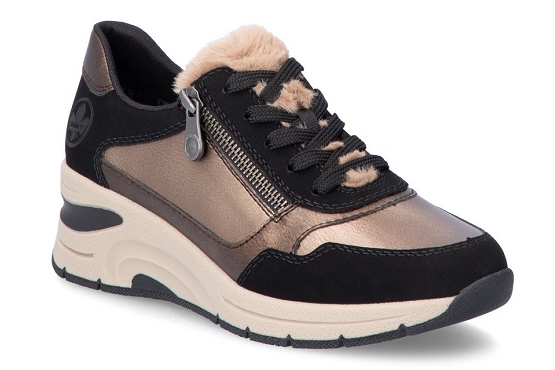 Rieker baskets sneakers n9301.90 cuir bronze5820101_1