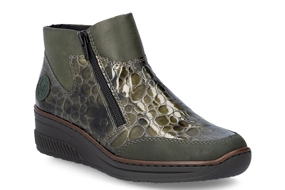 Rieker boots bottine 48754.54 cuir forest5820701_1