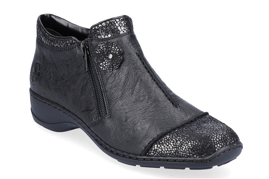 Rieker boots bottine 58388.01 cuir noir5821001_1