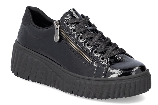 Rieker baskets sneakers n2501.00 cuir noir5821701_1