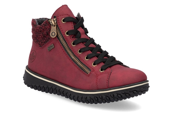 Rieker baskets sneakers z4263.35 cuir rouge5822201_1