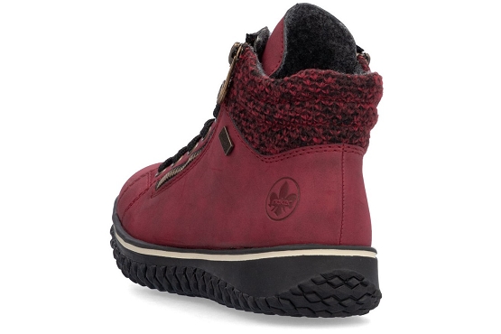 Rieker baskets sneakers z4263.35 cuir rouge5822201_3