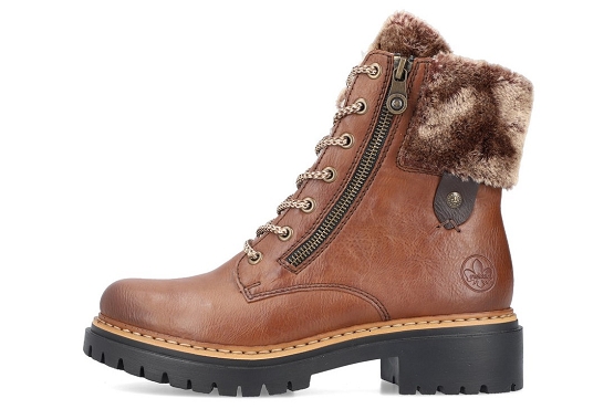 Rieker boots bottine 72608.24 cuir marron5822901_4