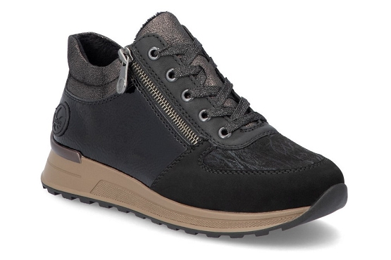 Rieker baskets sneakers n1407.00 cuir noir5823001_1