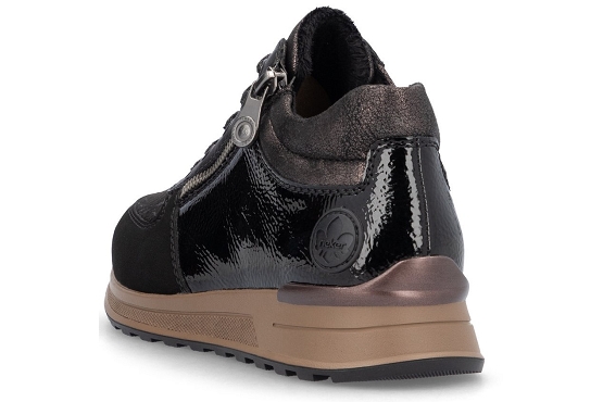 Rieker baskets sneakers n1407.00 cuir noir5823001_3