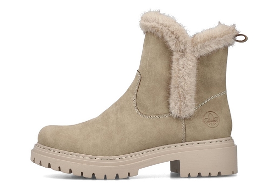 Rieker boots bottine 72682.60 cuir beige5823701_4