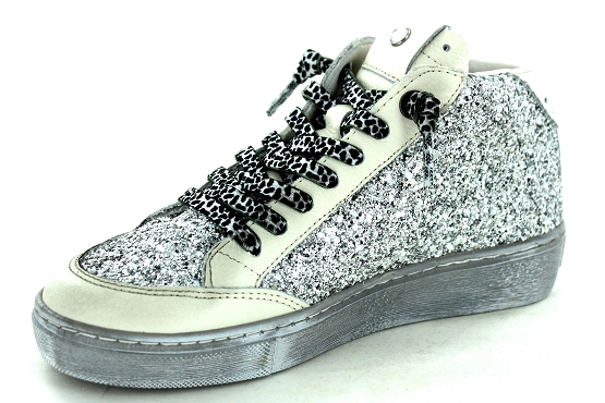 Cetti baskets sneakers c.1333 glitter cuir blanc5831801_2