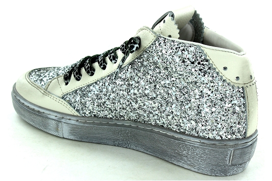 Cetti baskets sneakers c.1333 glitter cuir blanc5831801_3