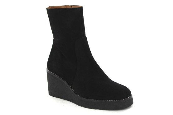 A bientot merci boots bottine flore daim noir5832101_1