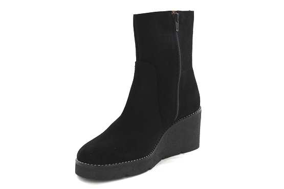 A bientot merci boots bottine flore daim noir5832101_2