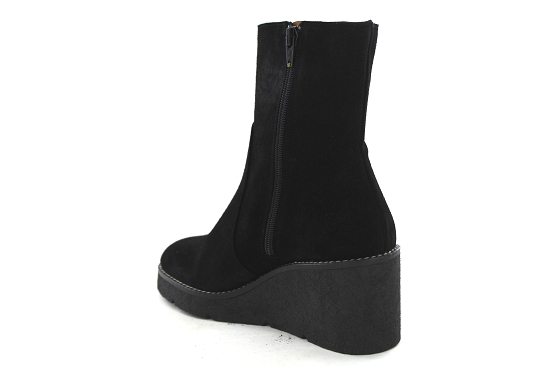 A bientot merci boots bottine flore daim noir5832101_3