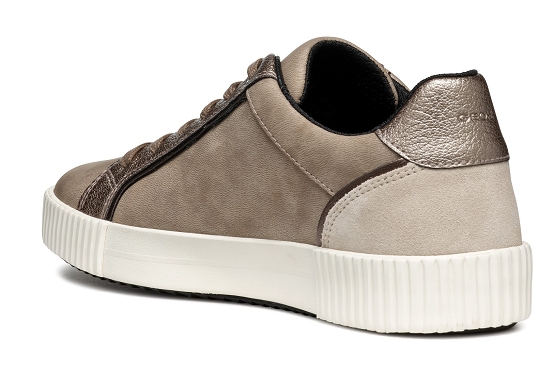 Geox baskets sneakers d466hc cuir taupe5837601_3