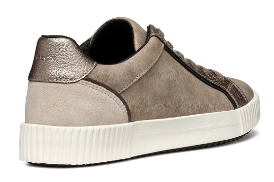 Geox baskets sneakers d466hc cuir taupe5837601_4