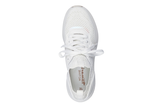 Tamaris baskets sneakers 23714.42.100 cuir blanc5870301_4