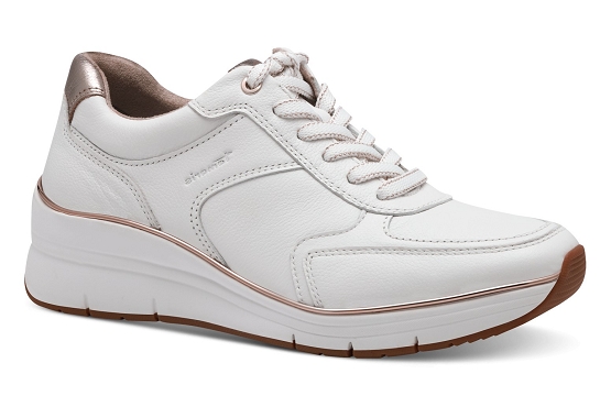 Tamaris baskets sneakers 23764.43.119 cuir blanc5871901_1