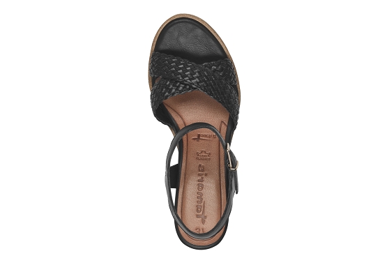 Tamaris sandales nu pieds 28351.44.001 cuir noir5878901_4