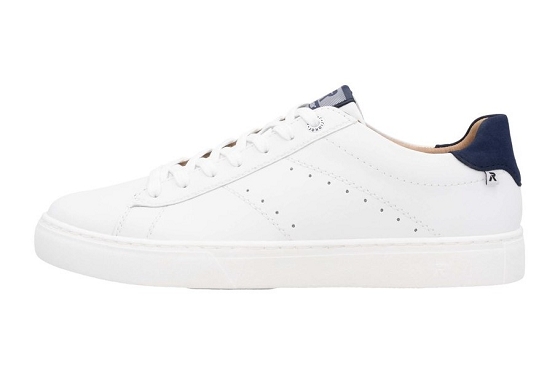 Rieker baskets sneakers u0704.80 cuir blanc5889801_3