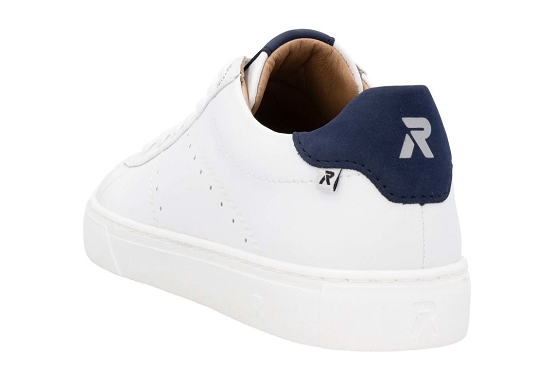 Rieker baskets sneakers u0704.80 cuir blanc5889801_4