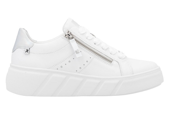 Rieker baskets sneakers w2605.80 cuir weiss5889901_2