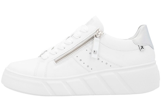 Rieker baskets sneakers w2605.80 cuir weiss5889901_3