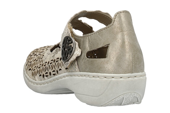 Rieker ballerines 413g4.90 cuir beige5891201_4