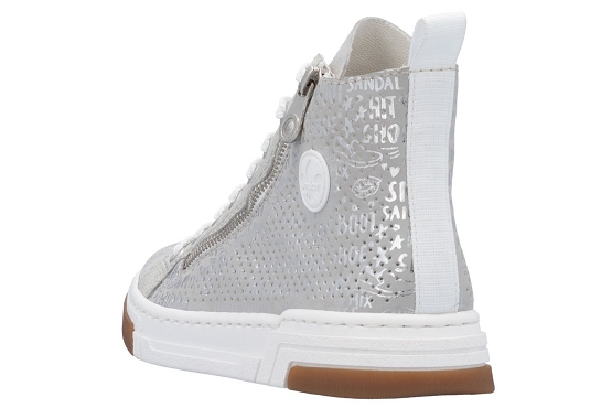 Rieker baskets sneakers n3945.40 cuir silver5891401_3