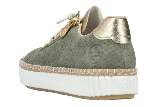 Rieker baskets sneakers m2940.52 cuir vert5891701_4