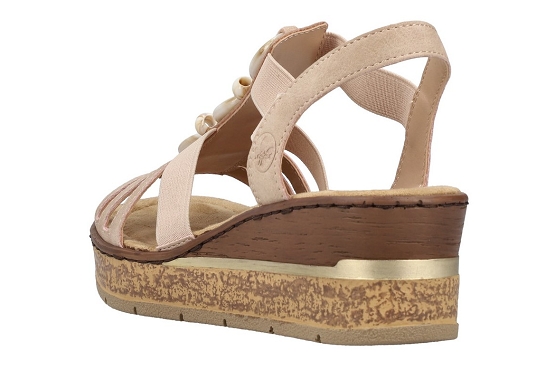 Rieker sandales nu pieds 63778.31 cuir rose5894201_4