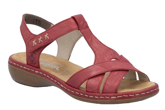 Rieker sandales nu pieds 65919.33 cuir rouge5894901_1